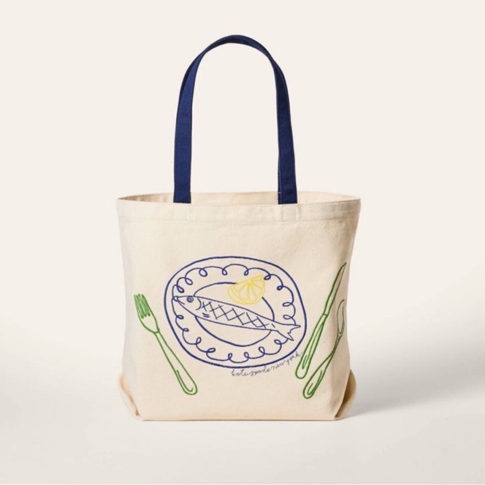 Kate Spade New York xTarget Fish Embroidered Canvas Tote Bag PRICE FIRM